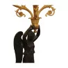 Pair of Empire “Winged Women” candlesticks, in chased bronze and … - Moinat - Candleholders, Candlesticks