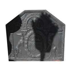 “Louis le XIII°” fireback in cast iron, beautiful …