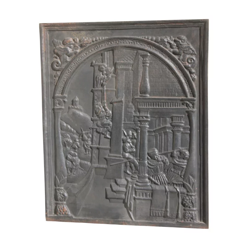 Plaque de cheminée “Hollandaises II” en fonte, style … - Moinat - Plaques de cheminée