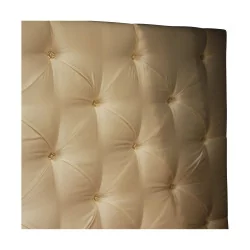 Padded headboard, covered in Latour colored satin