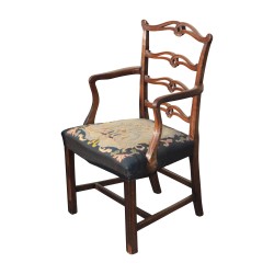Set of 8 chairs and 2 Hepplewhite wooden armchairs …