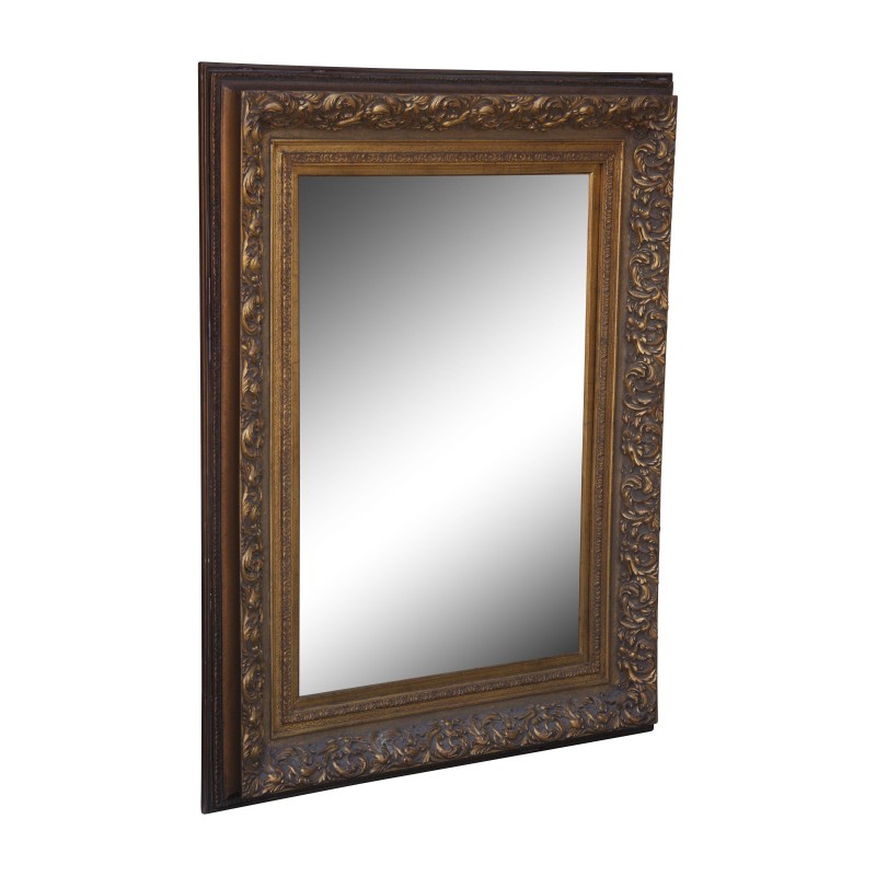 Miroir avec cadre en stuc doré richement sculpté. 20ème siècée - Moinat - Glaces, Miroirs