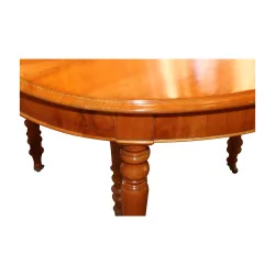 Louis-Philippe cherry and walnut dining table …