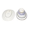 Corbeille et son présentoir  ovale en porcelaine bleu Vieux … - Moinat - Porcelaine