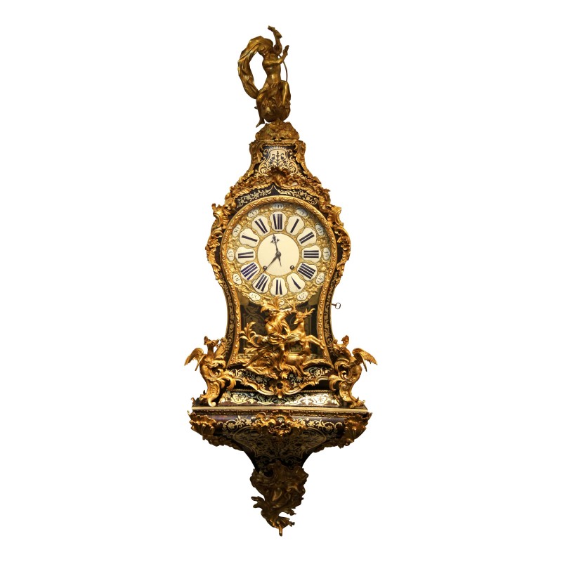 Cartel Régence et sa console en marqueterie Boulle. Epoque … - Moinat - Pendules à poser Cartel Régence et sa console en marqueterie Boulle. Epoque … - Moinat - Pendules à poser