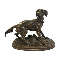 Bronze von Pierre-Jules Mêne „Hündin Spaniel (Diane)“ in …