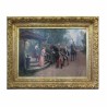 Tableau, huile sur toile, "La bonne nouvelle", signé Paul Léon … - Moinat - Tableaux - Portrait
