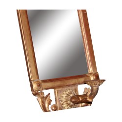 Pair of gilded wooden mirror sconces, entirely …