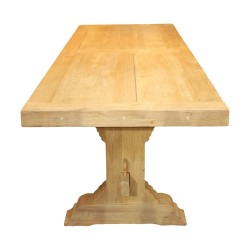 Large rustic dining room table in solid oak, …