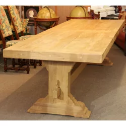 Large rustic dining room table in solid oak, …