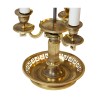 Openwork bouillotte lamp with “Greek” motif in gilt bronze with 3 … - Moinat - Table lamps