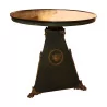 Tisch - Säulentisch, Modell Napoleon Campaign, aus Blech und Platte … - Moinat - Sockeltische, Gueridons