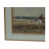 Tableau, aquarelle sur papier sous verre "Promenade à cheval", … - Moinat - VE2022/1