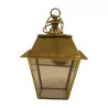 “Meribel - GM” square lantern in patinated brass. - Moinat - Chandeliers, Ceiling lamps