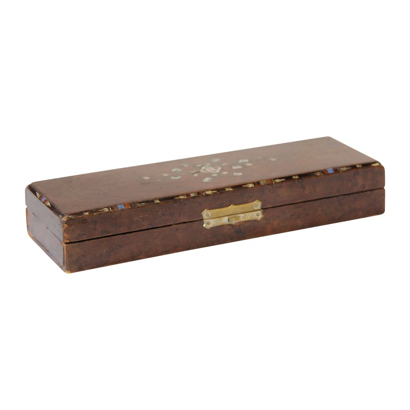 Boite à plumes en érable moucheté et incrustation de nacre et … - Moinat - Accessoires de décoration Boite à plumes en érable moucheté et incrustation de nacre et … - Moinat - Accessoires de décoration
