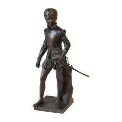 Bronze statue representing Henry IV as a child, according to …