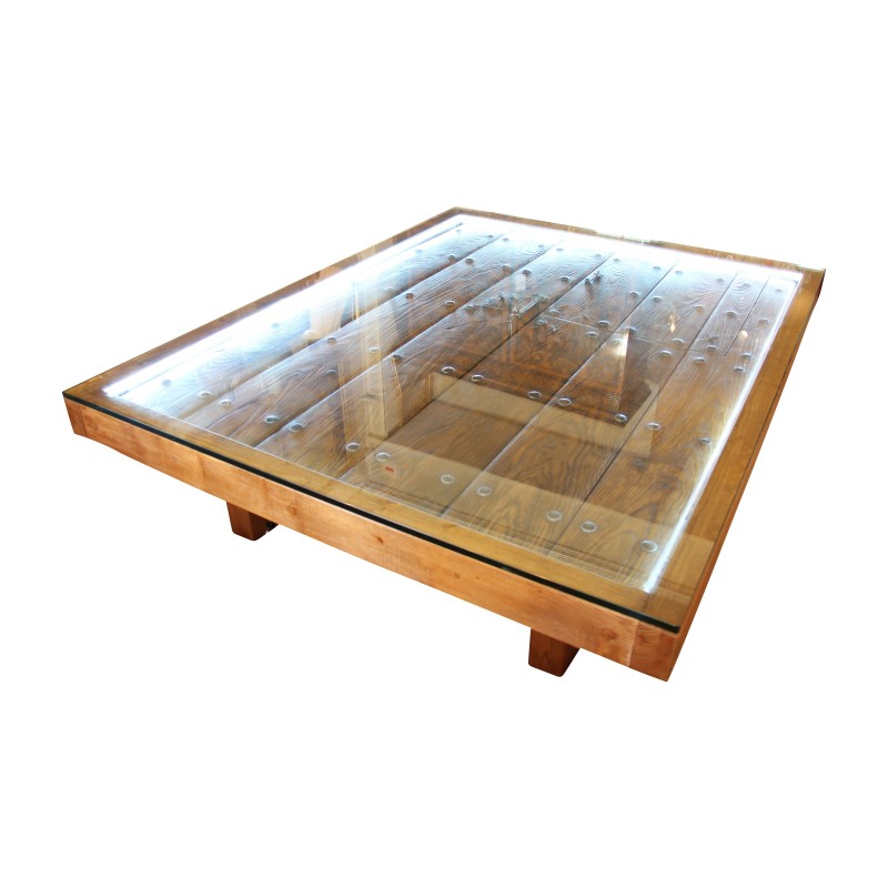 Grande table de salon avec éclairage LED blanc jour, … - Moinat - Tables de salon