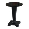 Pedestal table in black lacquered oak with star marquetry on the - Moinat - End tables, Bouillotte tables, Bedside tables, Pedestal tables