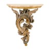 Console murale en bois sculpté patine polychrome et ivoire. - Moinat - Décoration murale, Console à suspendre