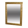 Spiegel aus geschnitztem Holz mit vergoldetem Finish mit abgeschrägtem Spiegel. - Moinat - Spiegel