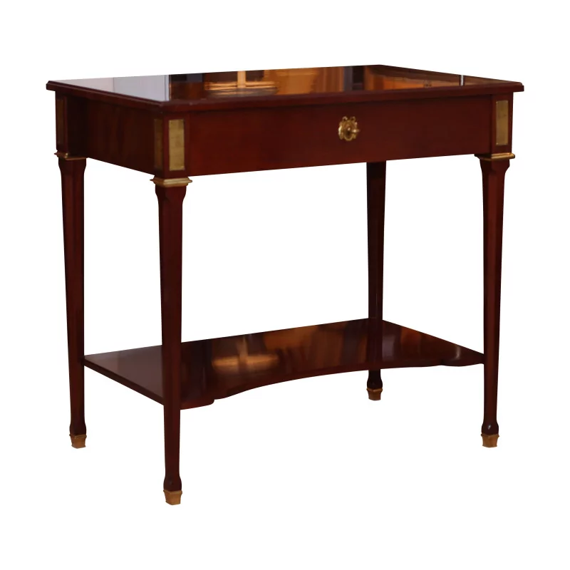 Colchyde 金色桃花心木写字台，带 1 个抽屉和 1 个…… - Moinat - 书桌