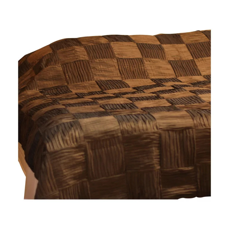 Jeté de lit doublé avec tissu quadrillé, confectionné dans nos … - Moinat - Coussins, Plaids