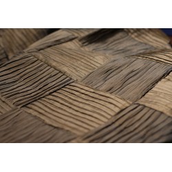 Jeté de lit doublé avec tissu quadrillé, confectionné dans nos