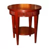Round pedestal table in cherry wood, with tray between legs. - Moinat - End tables, Bouillotte tables, Bedside tables, Pedestal tables