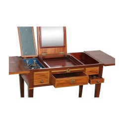 Poudreuse ou coiffeuse Louis XVI en bois de rose, marqueté …
