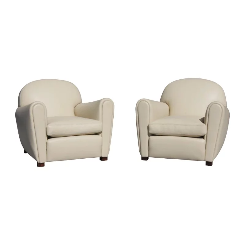 Paire de fauteuils Club Art - Déco, structure en bon état, - Moinat - Fauteuils