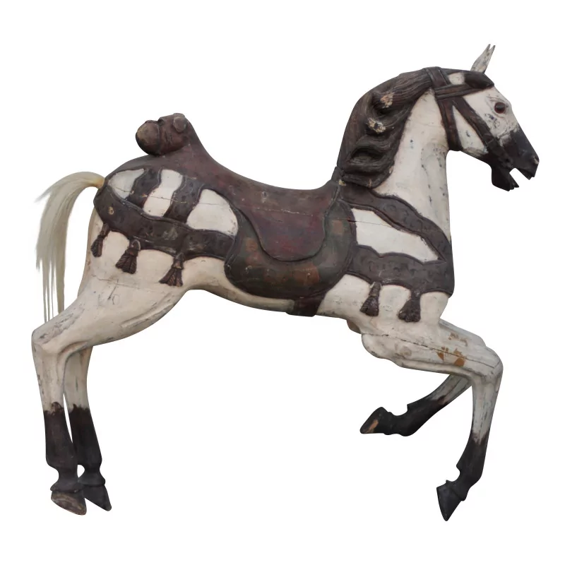 “Carrousel” carousel horse in painted wood with stand. 20th … - Moinat - Decorating accessories