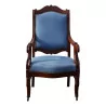 张 Charles X 桃花心木扶手椅，带靠背和座椅 - Moinat - 扶手椅