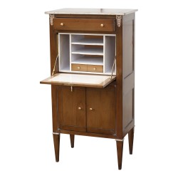 Small Directoire secretary in cherry wood with interior and …