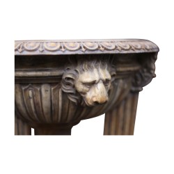 “Lions” basin in carved yellow marble in 1 block.