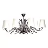 Tolède chandelier in brown patinated bronze with 8 lights and … - Moinat - Chandeliers, Ceiling lamps