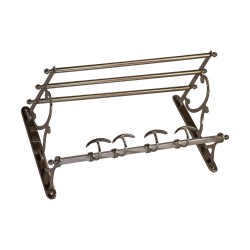 Bathroom wardrobe shelf in nickel.
