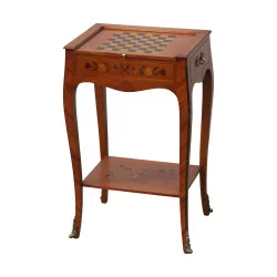 Louis XV bedside table, games table, with checkerboard on the top...