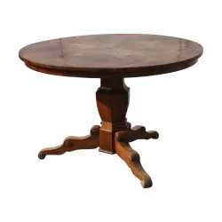 Louis-Philippe round dining table with tray …