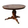 Louis-Philippe round dining table with tray … - Moinat - Dining tables