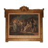 Série de 4 gravures représentant : Scène champêtre, Élégante, - Moinat - Gravures