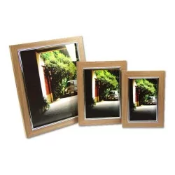 kleiner Bilderrahmen (10 x 15 cm) aus Holz und Zierleisten