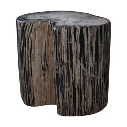 petrified wood stool (111 kg), outdoor use / …