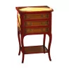 Louis XV bedside table in natural and red cherry with 3 drawers and … - Moinat - End tables, Bouillotte tables, Bedside tables, Pedestal tables