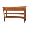 Console en merisier massif avec 2 tiroirs et 2 tablettes. - Moinat - Consoles, Dessertes, Dos de canapé