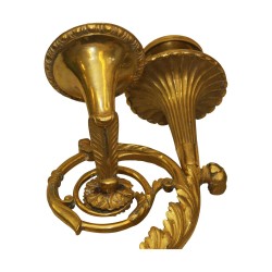 Pair of Empire sconces in chiseled gilt bronze “between - …