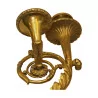 Paar Empire-Wandleuchter aus gemeißelter vergoldeter Bronze „zwischen - … - Moinat - Wandleuchter