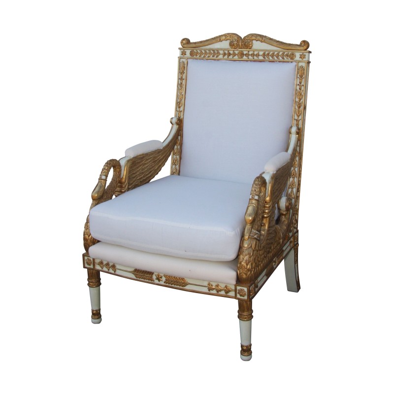 Bergère “Swans” 白色,带有传统填充物, - Moinat - 扶手椅 Bergère “Swans” 白色,带有传统填充物, - Moinat - 扶手椅