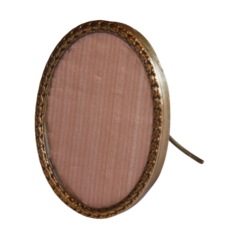 Napoleon III gilded brass photo frame with fabric background … - Moinat - Picture frames Napoleon III gilded brass photo frame with fabric background … - Moinat - Picture frames