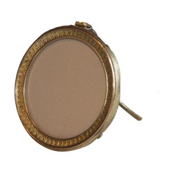 Napoleon III gilded brass photo frame with fabric background …
