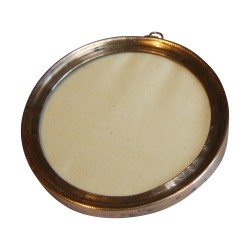 Napoleon III gilded brass photo frame with silk background …